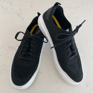 Cole Haan Grand 360 Pro Rally Canvas Court Lo Cut Sneakers Blk Optic Wht 8.5